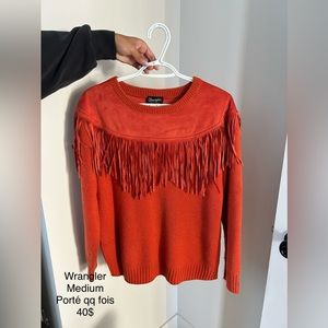 Wrangler fringe sweater